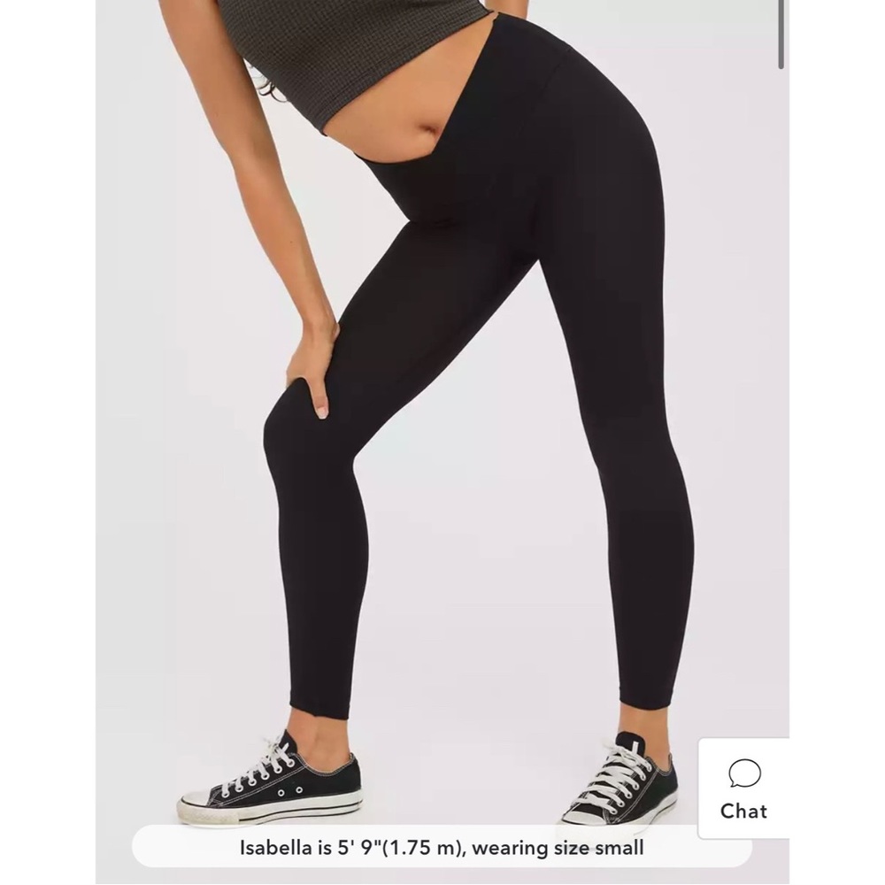 Aerie OFFLINE Real Me Waffle High Waisted Crossover Leggings Size M Reg Length